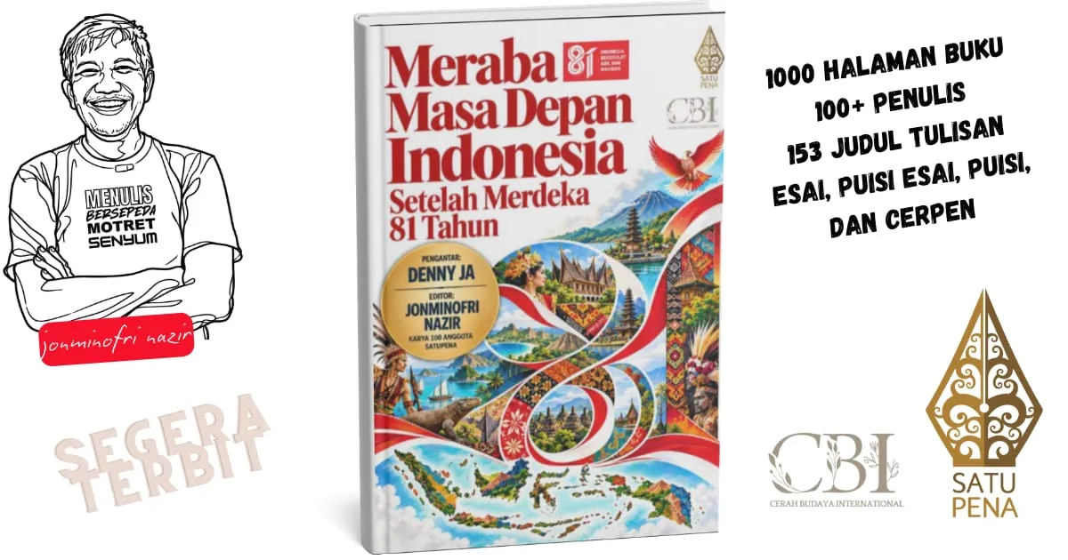 Jonminofri dan cover buku.