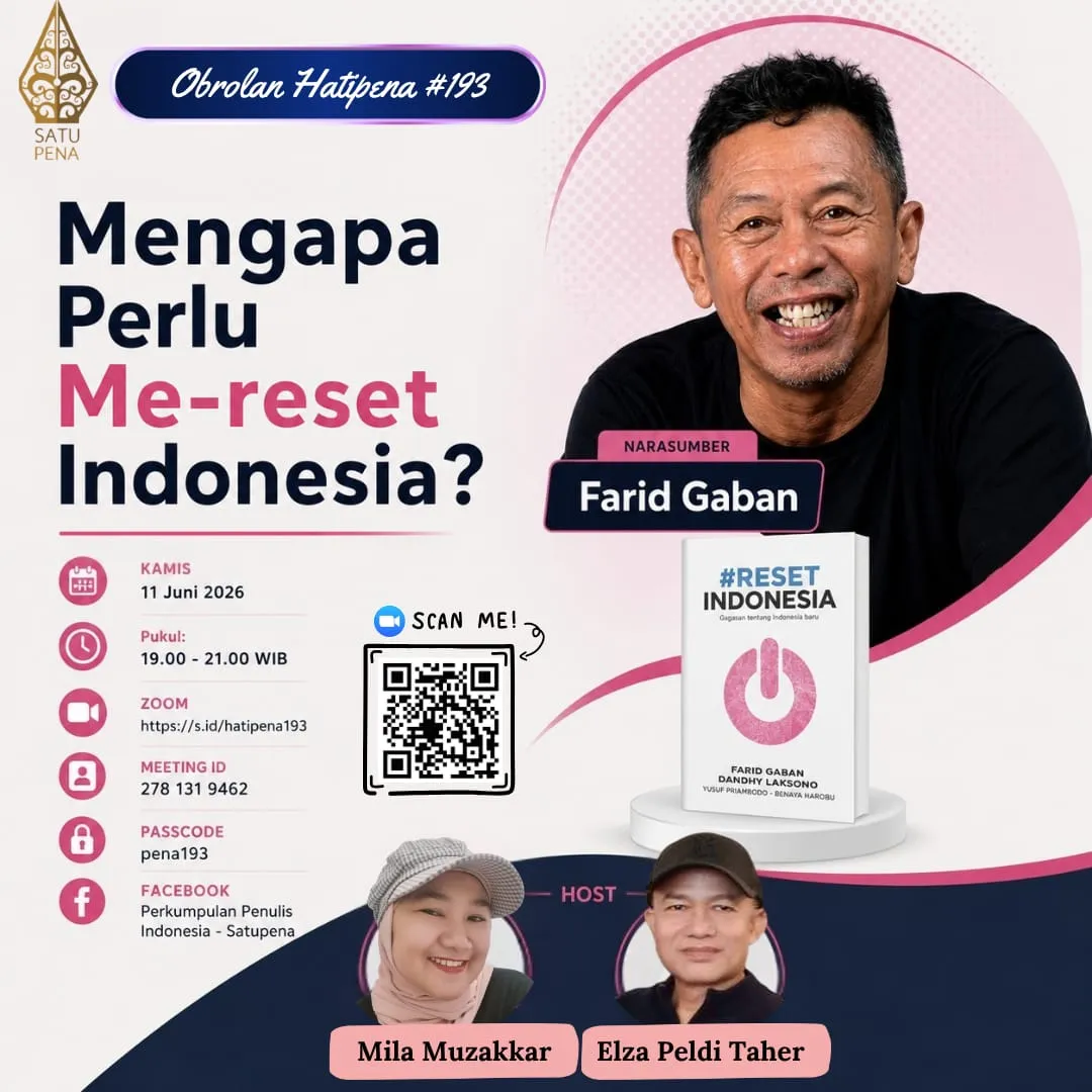 Webinar Obrolan Hatipena Edisi 193: Membahas Buku #Reset Indonesia