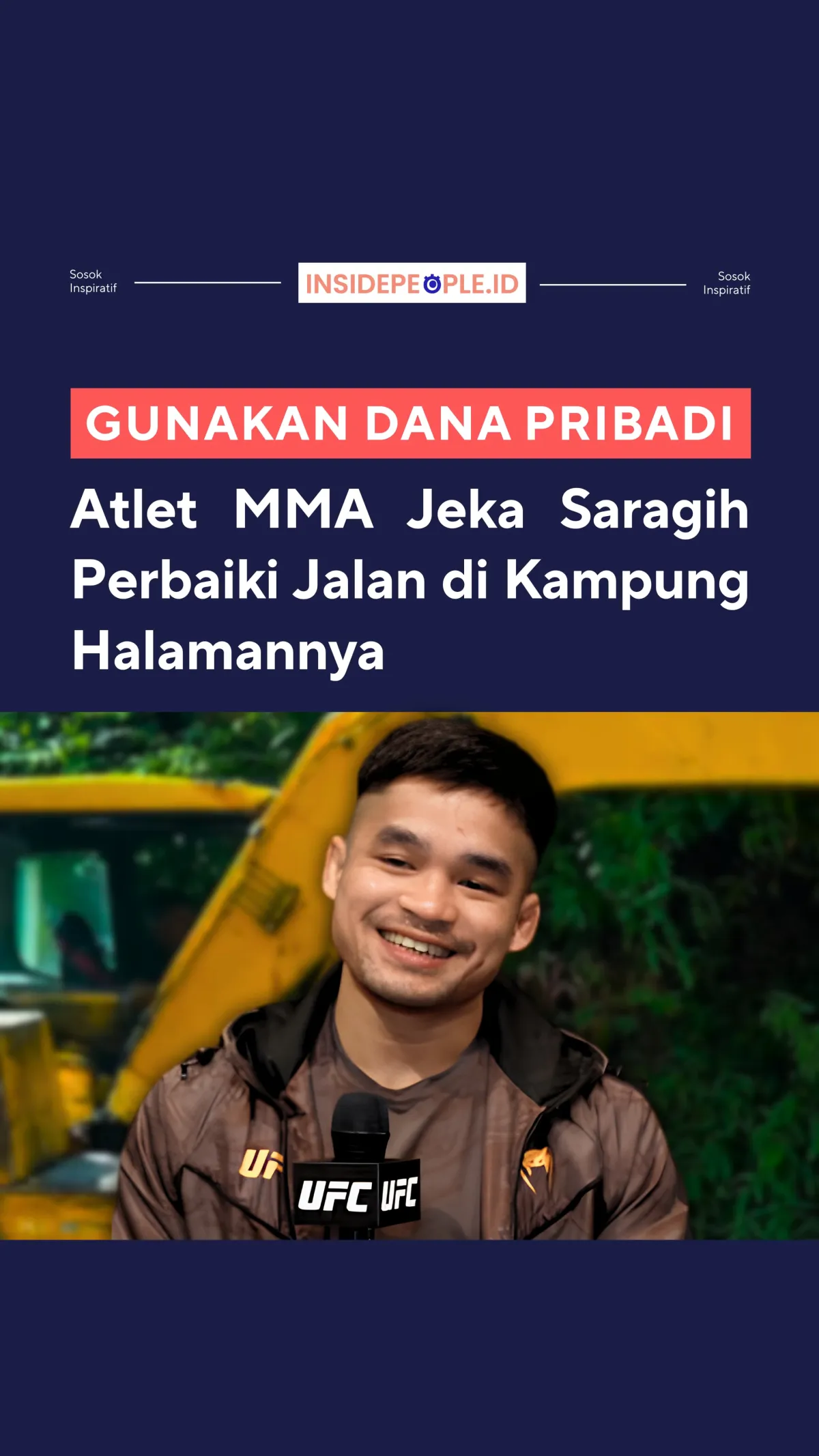 Gunakan Dana Pribadi Atlet MMA Jeka Saragih Perbaiki Jalan